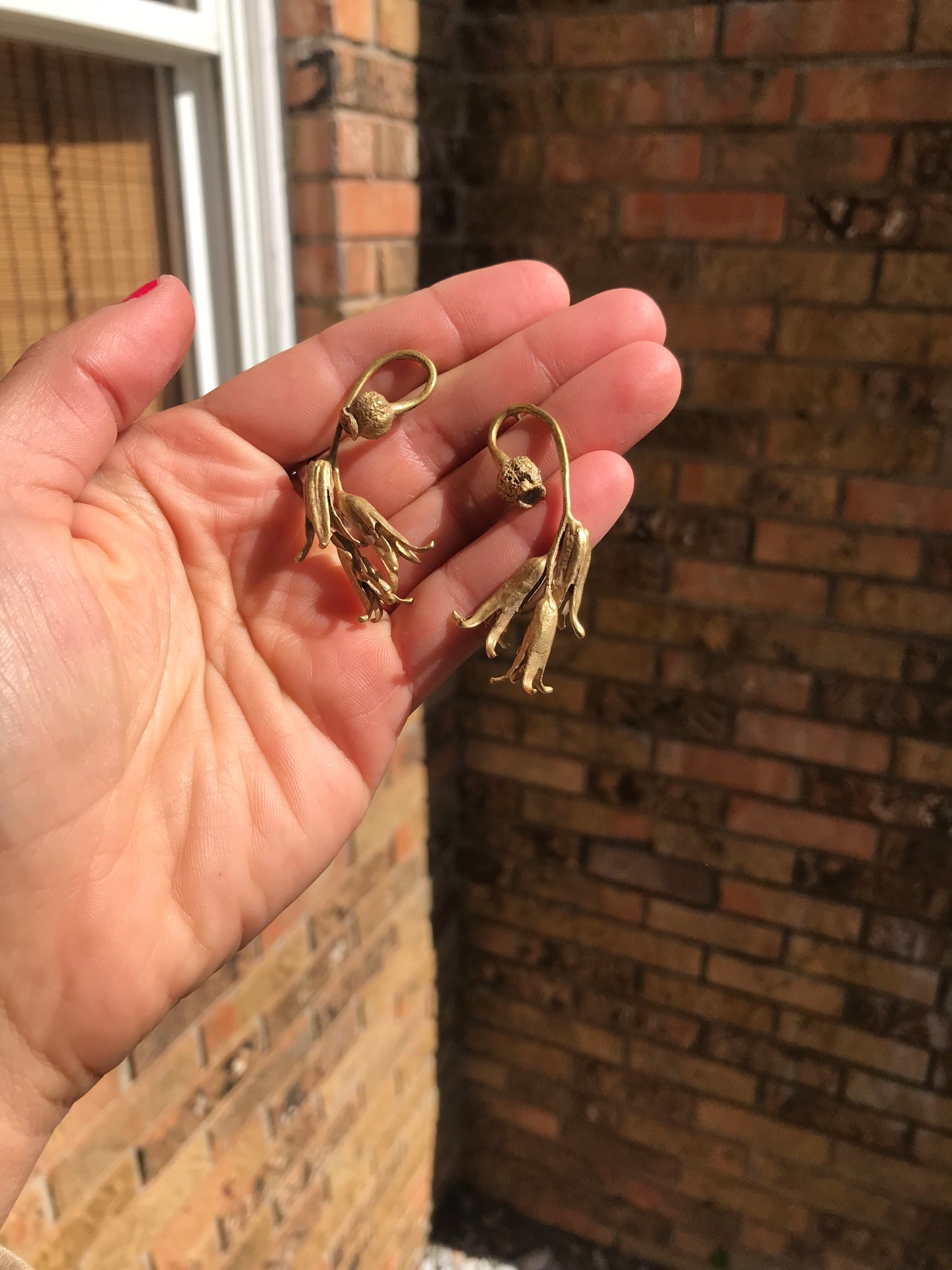 Eden Earrings, Bronze