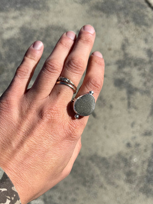 Custom River Stone ring for Stacey - second payment
