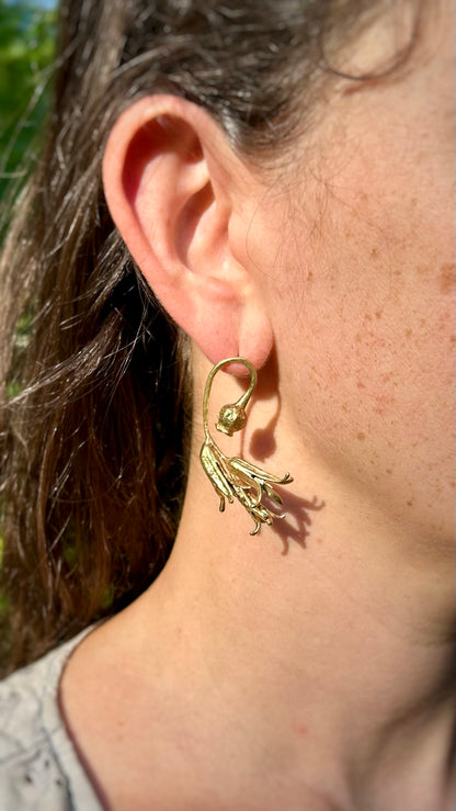 Eden Earrings, Bronze