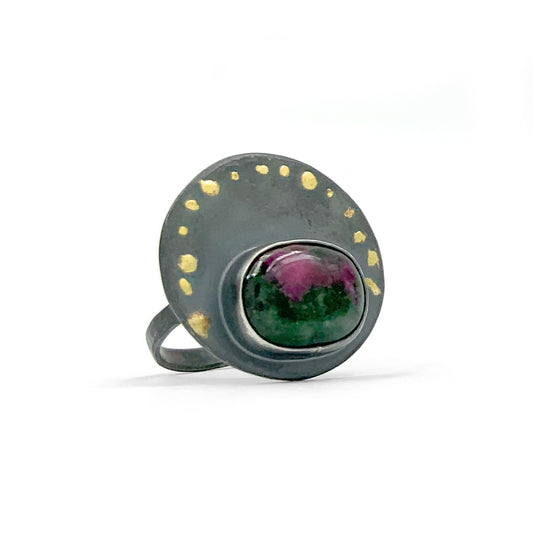 North Carolina Ruby in Sodalite Ring